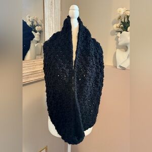 Women’s Winter Fall Season Black crochet Scarf